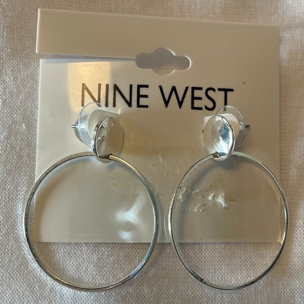 Nine West NWT Silver Tone Earrings